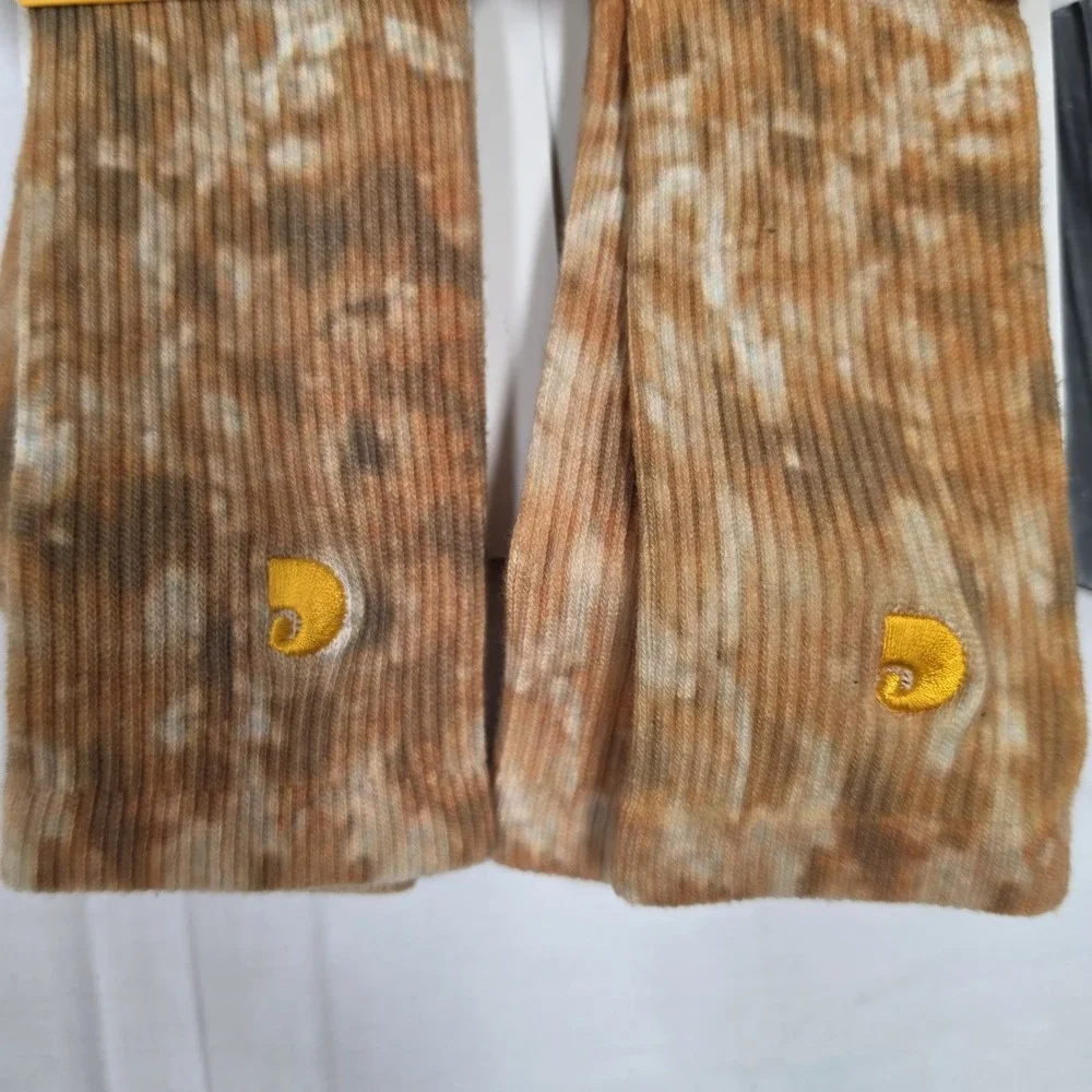 2 Pair Carhartt Classic Midweight Tie-Dye Crew Socks Men's Size Large 9-11.5